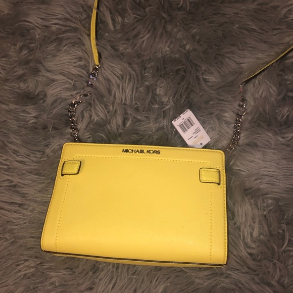 Michael Kors Handbags - yellow Michael Kors crossbody purse